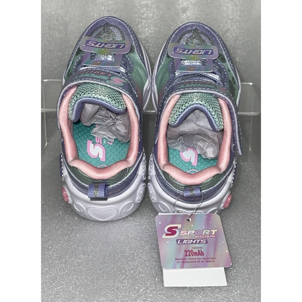 S Sport By Skechers Lucia Sneakers Light Up Stretch Laces Toddler Girls Size 5 - Picture 13 of 17